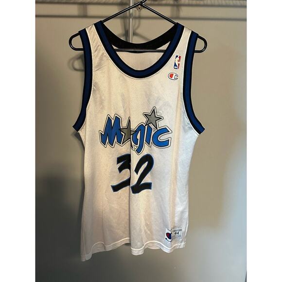 VTG 1992 Authentic Shaquille O'Neal Champion Jersey Orlando Magic Sz 44 White - Picture 1 of 3